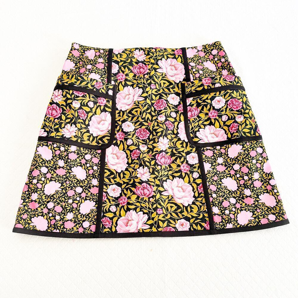 Liberty Ophelia Stretch Cotton Mini Skirt Flower Print Size 10 MINT NWOT